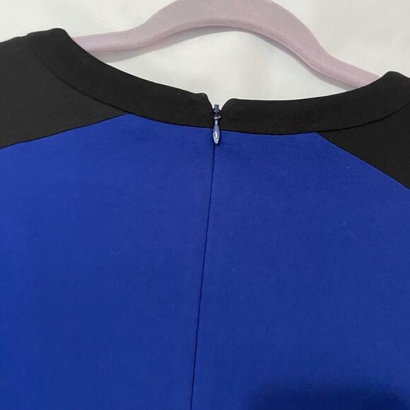 NYDJ Black & Blue Sheath Dress Hidden Shaper Womens 4 Mini Career Slimming - Picture 6 of 7